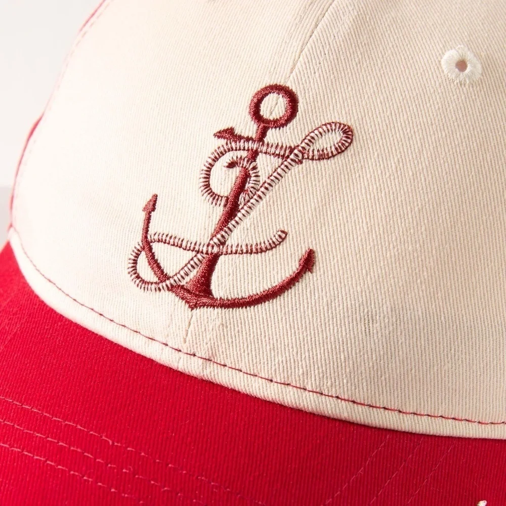 NWT Anthropologie Coney Island Picnic Nautical Monogram Baseball Cap Letter A